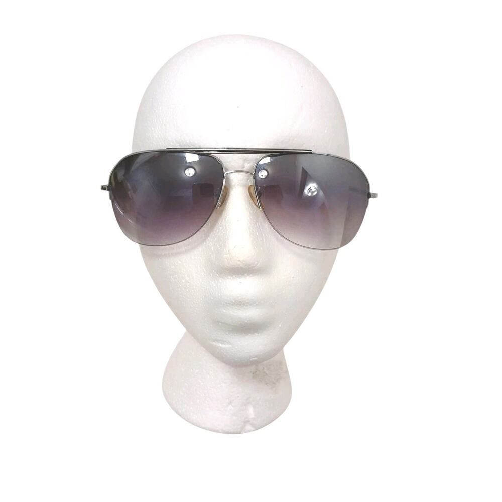 Steve Madden Aviator Sunglasses Purple Gradiant FRAME S066 SLV Silver Full Rim
